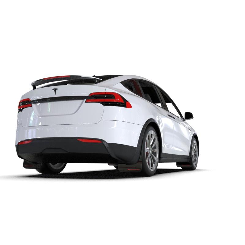Rally Armor 2022 Tesla Model X Black UR Mud Flap w/ Red Logo