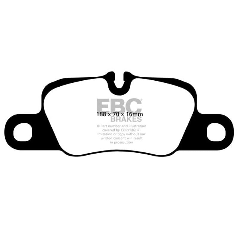EBC Redstuff Brake Pads -  12-15 Porsche 911 (991) (Cast Iron Rotor only) 3.8 Carrera S - Rear Brake Pads