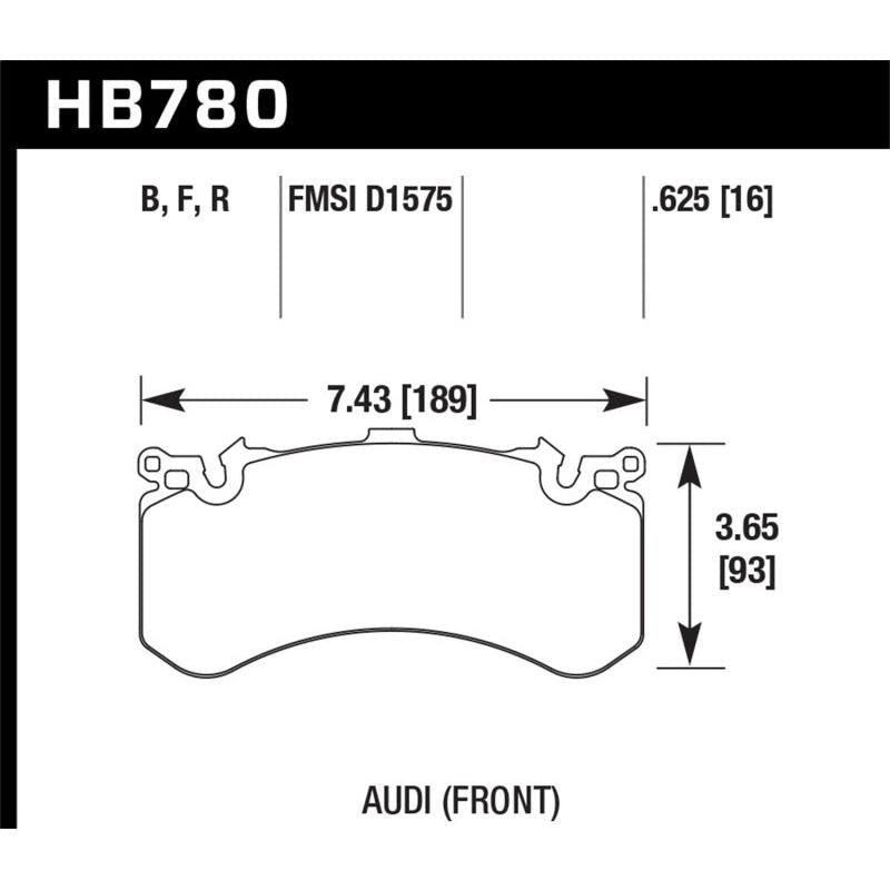 Hawk 2018 Audi S6 Premium Plus/Prestige 4.0L / Audi S6 Prestige 4.0L HP+ Front Brake Pads