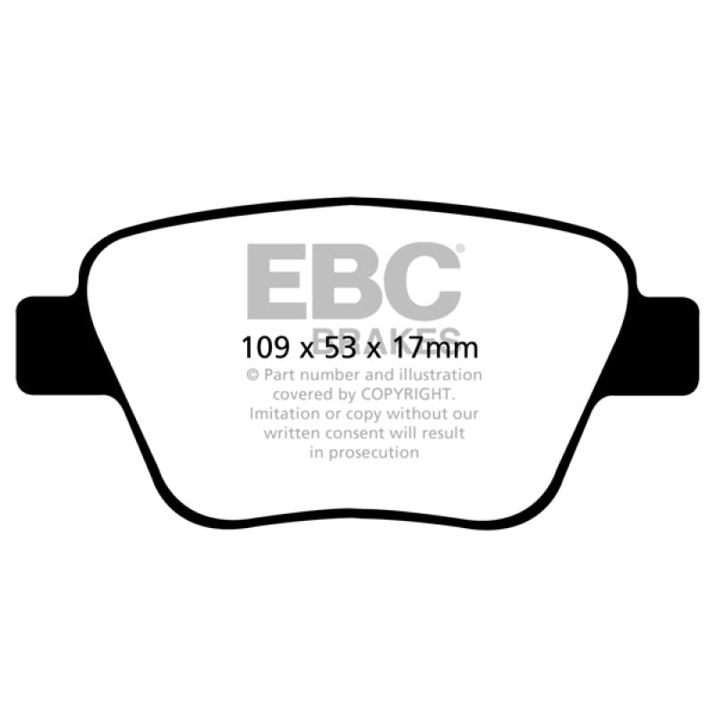 EBC Redstuff Brake Pads -  10-13 Audi A3 2.0 Turbo (Bosch rear caliper) - Rear Brake Pads