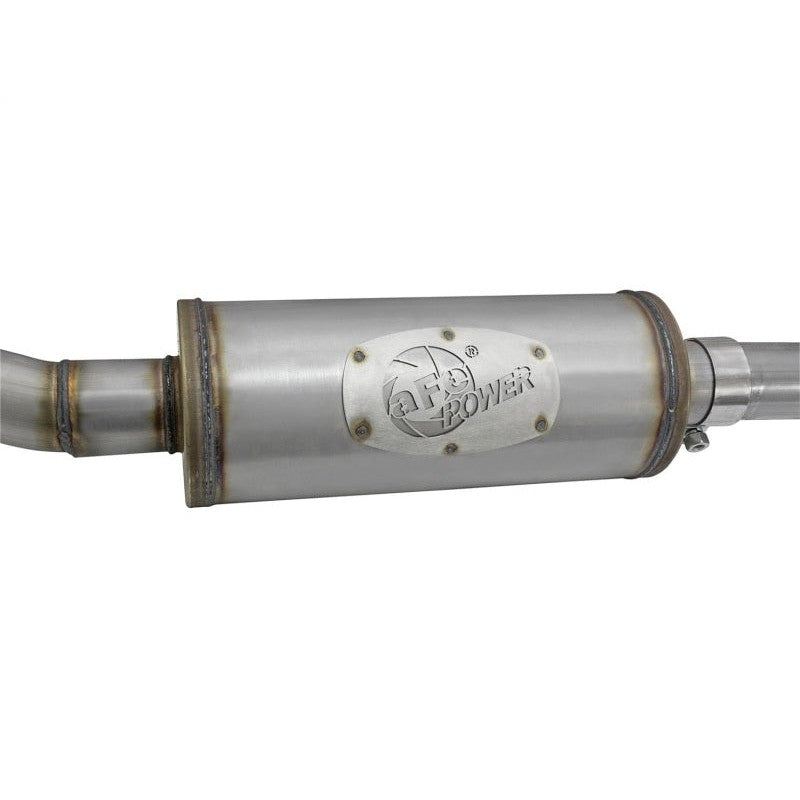aFe Rebel Series CB 2.5in Dual Center Exit SS Exhaust w/ Polish Tip 07-15 Jeep Wrangler 3.6L/3.8L V6
