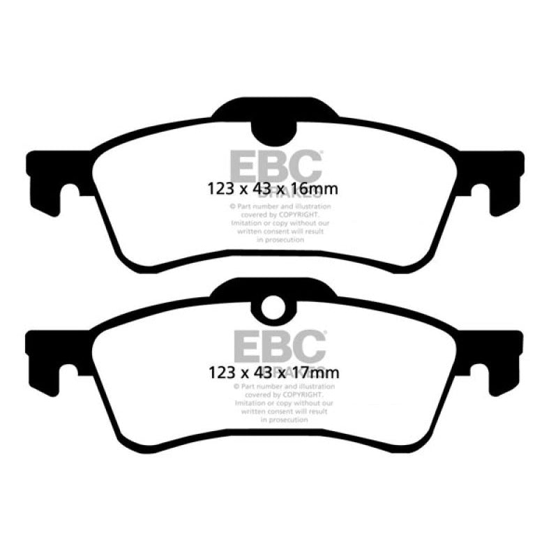 EBC Redstuff Brake Pads -  02-03 Mini Hardtop 1.6 - Rear Brake Pads