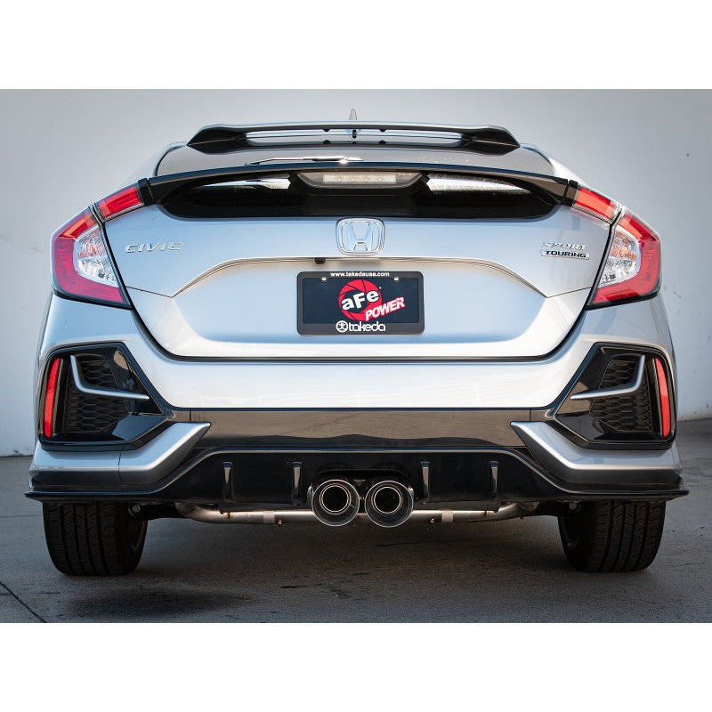 aFe Takeda 3in 304 SS Cat-Back Exhaust System w/Polished Tips 17-21 Honda Civic Sport L4-1.5L (t)