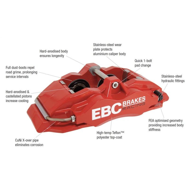 EBC Racing 2014+ Audi S1 (8X) Front Left Apollo-4 Blue Caliper