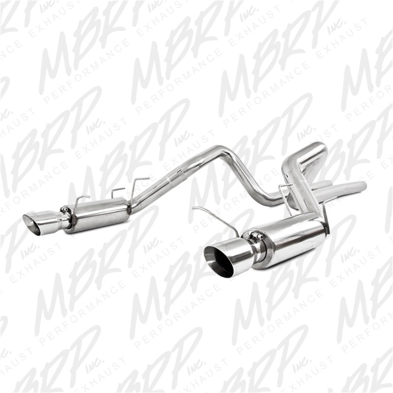 MBRP 11-12 Ford Shelby GT 500 T304 3in Cat Back Dual Split Rear Race Version 4.5in Tips - T1 Motorsports