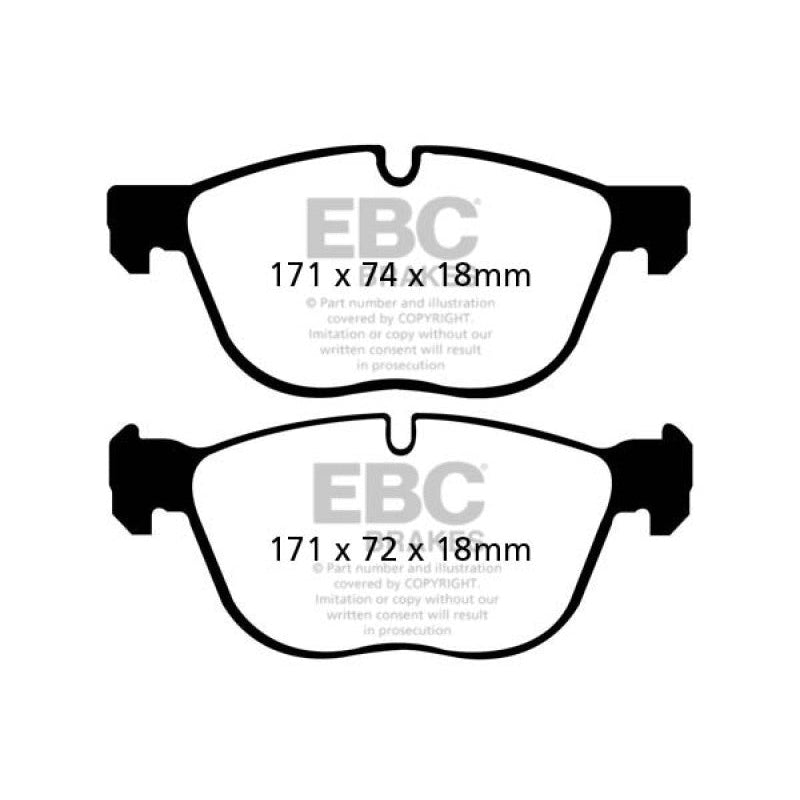 EBC Redstuff Brake Pads -  07-10 BMW X5 3.0 - Front Brake Pads