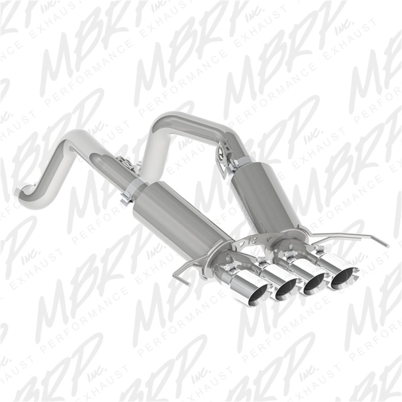 MBRP 14-19 Chevy Corvette V8 6.2L 3in T304 Dual Cat Back w/ 4in Quad Dual Wall Tips - T1 Motorsports