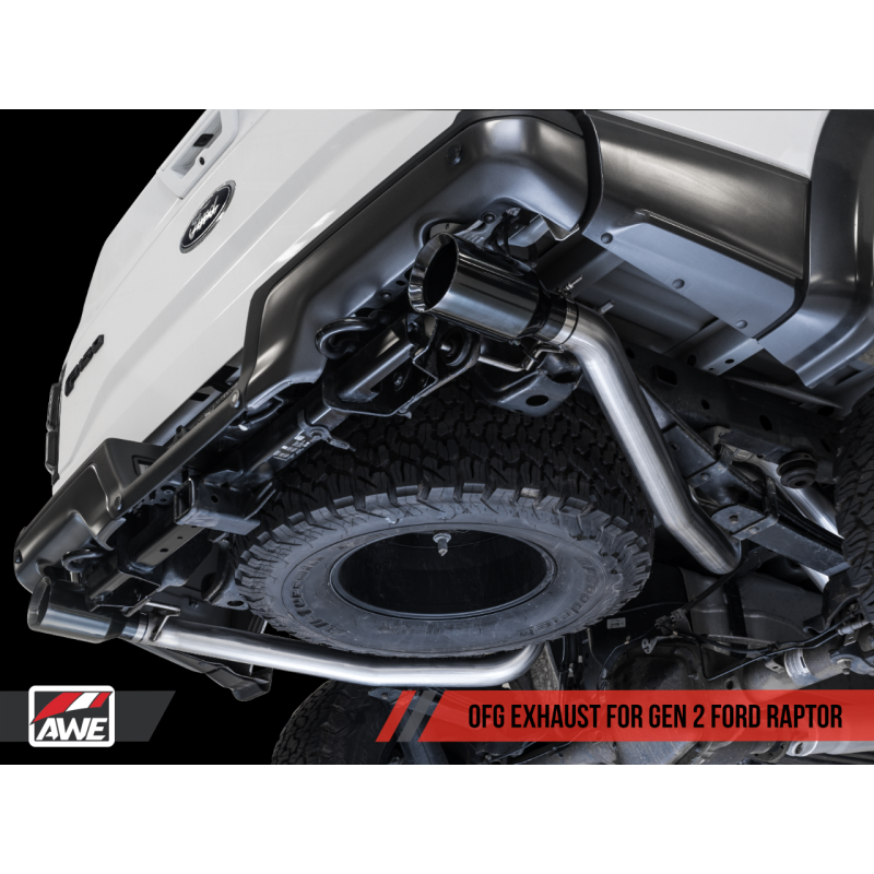 AWE Tuning 2017+ Ford Raptor Tailpipe Conversion Kit w/ Diamond Black Tips