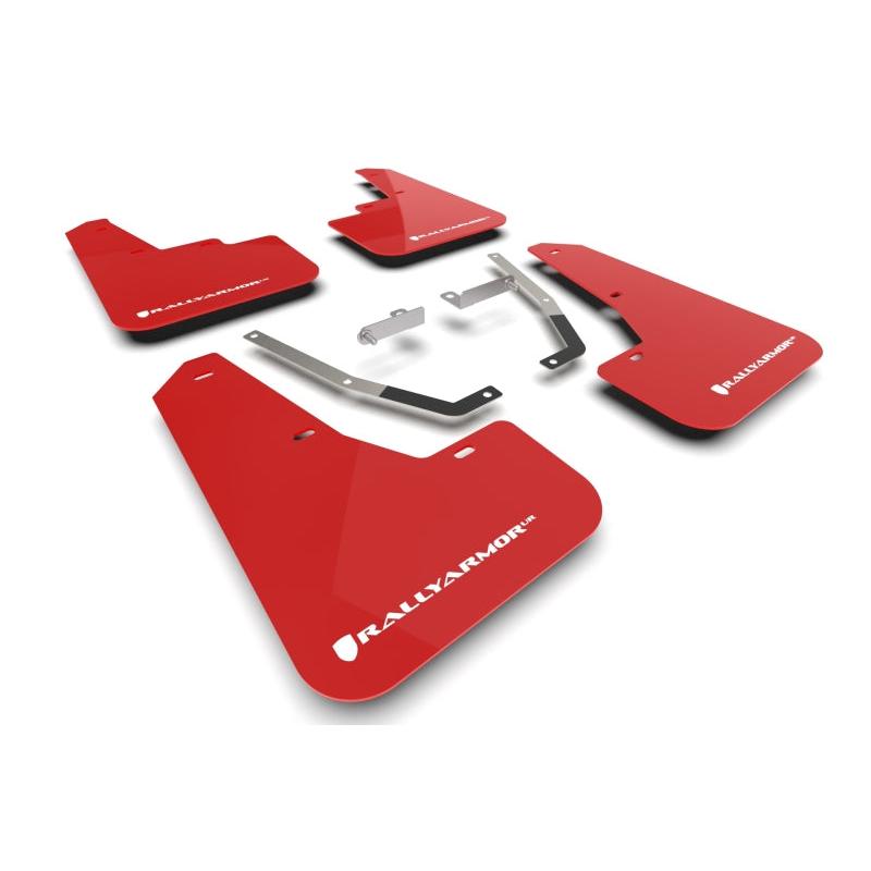 Rally Armor 2024 Subaru Crosstrek Red UR Mud Flap White Logo