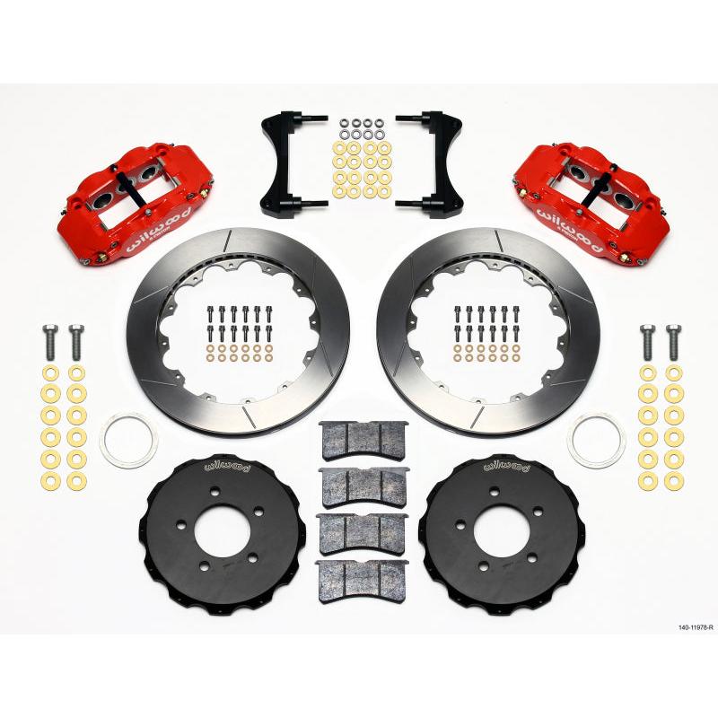Wilwood Narrow Superlite 6R Front Hat Kit 12.88in Red 2006-Up Civic / CRZ - T1 Motorsports