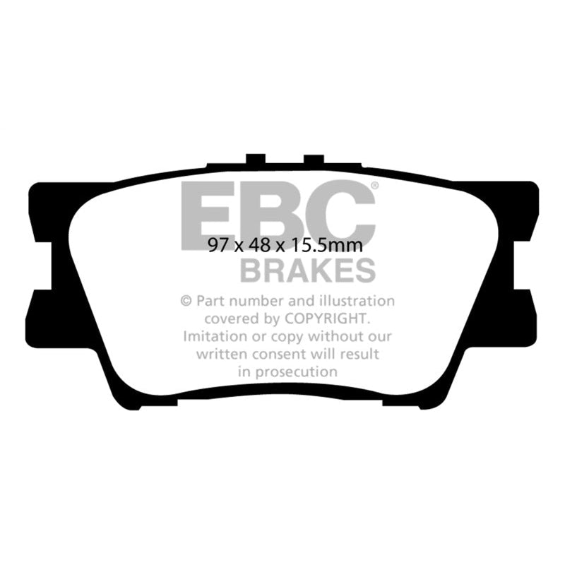 EBC Redstuff Brake Pads -  13+ Lexus ES300h 2.5 Hybrid - Rear Brake Pads