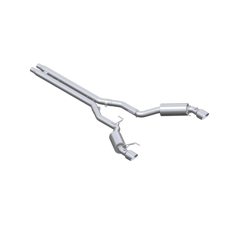 MBRP 15 Ford Mustang GT 5.0 3in Cat Back Dual Split Rear Street Version 4.5in Tips - Aluminized - T1 Motorsports