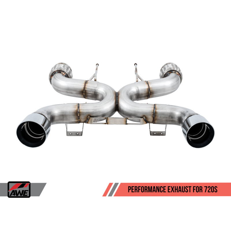 AWE Tuning McLaren 720S Performance Exhaust - Chrome Silver Tips