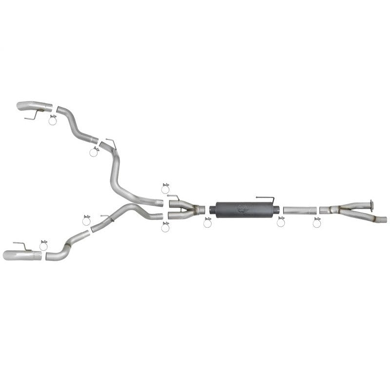 aFe MACH Force-XP Cat-Back Exhaust w/ Dual Hi-Tuck Pol Tips 17-18 Ford F-150 Raptor V6-3.5L