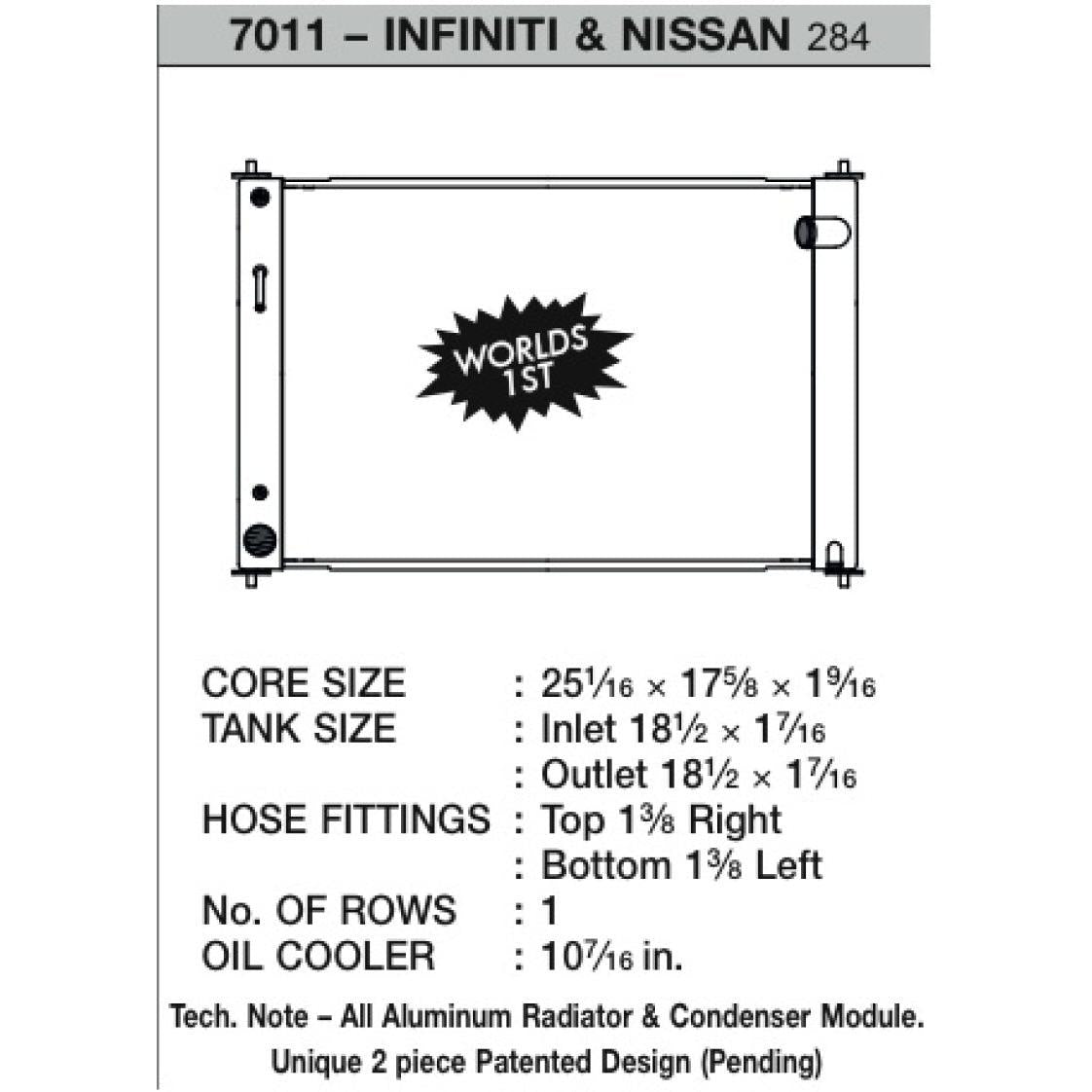 CSF 08-13 Nissan 370Z A/T Radiator - T1 Motorsports