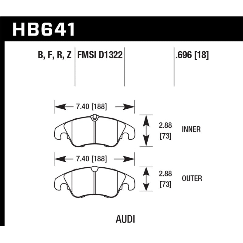 Hawk 2009-2014 Audi A4 HPS 5.0 Front Brake Pads - T1 Motorsports