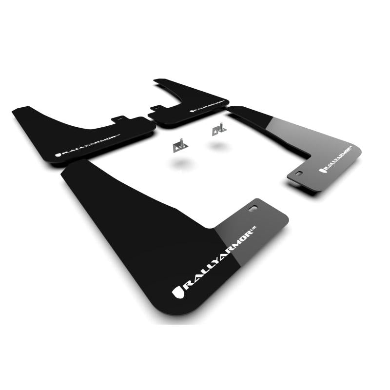 Rally Armor 2022 Tesla Model X Black UR Mud Flap w/ White Logo