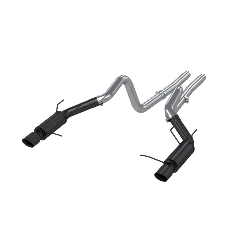 MBRP 11-14 Ford Mustang GT 5.0L 3in Cat Back Dual Split Rear Race Version 4in Tips - Black - T1 Motorsports