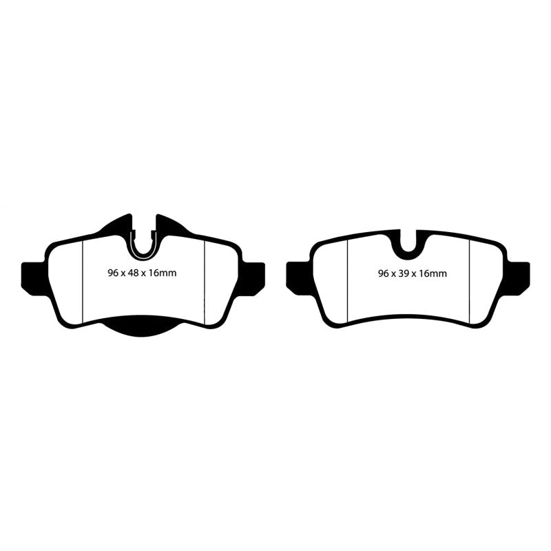 EBC Redstuff Brake Pads -  07-14 Mini Hardtop 1.6 - Rear Brake Pads