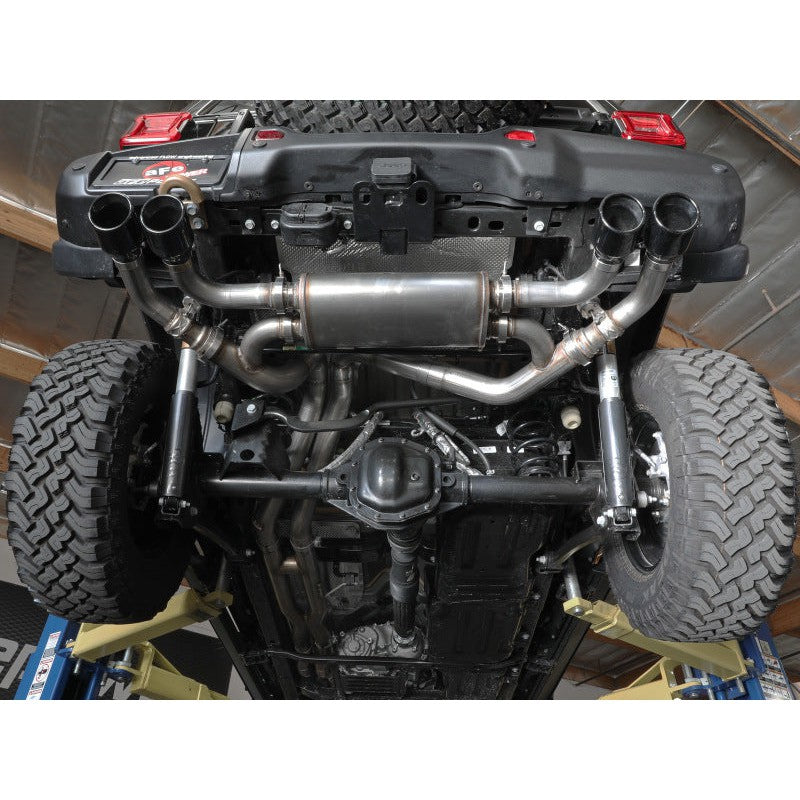 aFe Vulcan Series 2.5in 304SS Cat-Back Exhaust 2021+ Jeep Wrangler 392 6.4L w/ Black Tips