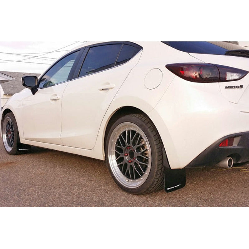 Rally Armor 14-18 Mazda 3/Speed3 Red UR Mud Flap w/ White Logo - T1 Motorsports
