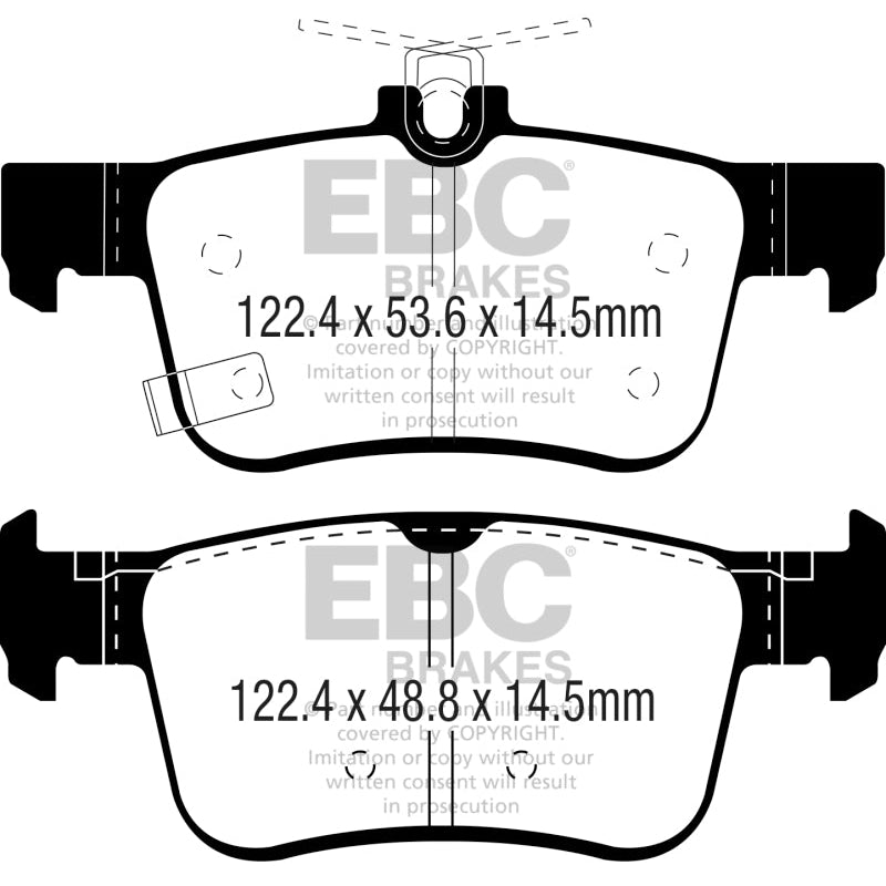EBC Redstuff Brake Pads -  2017+ Honda Civic Type-R - Rear Brake Pads