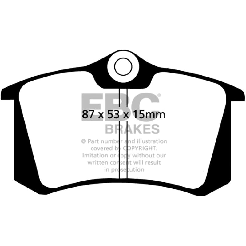 EBC Redstuff Brake Pads -  10-13 Audi A3 2.0 TD - Rear Brake Pads