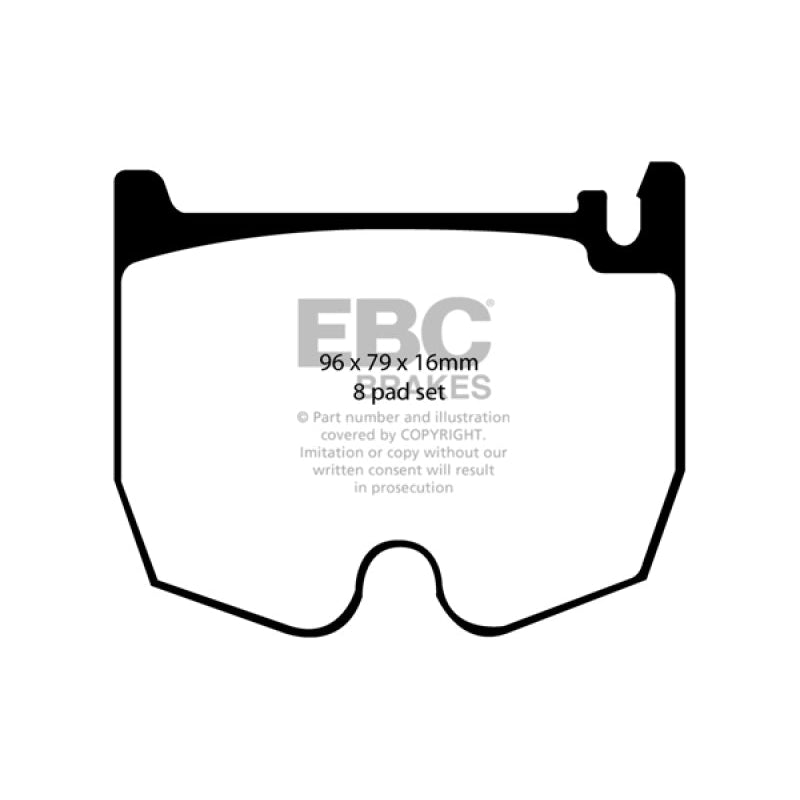 EBC Redstuff Brake Pads -  03-06 Mercedes-Benz CL55 AMG 5.4 Supercharged - Front Brake Pads