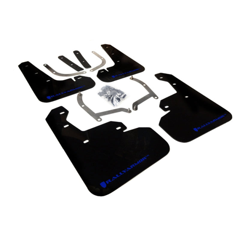 Rally Armor 17-22 Subaru Impreza Black UR Mud Flap w/ Blue Logo - T1 Motorsports