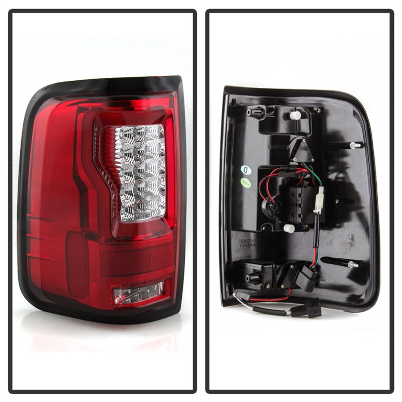 Spyder Ford F150 04-08 Styleside Tail Light V2 - LED - Red Clear ALT-YD-FF15004V2-LBLED-RC