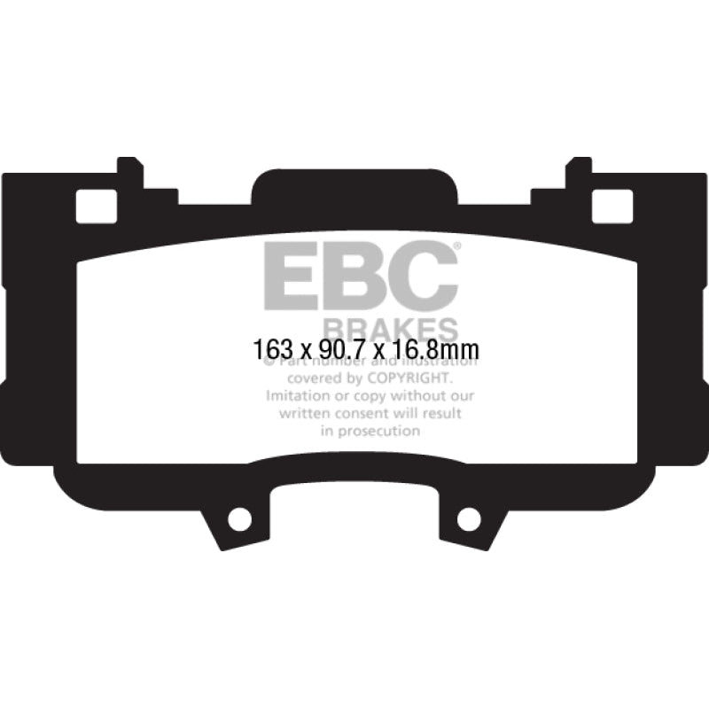 EBC Redstuff Brake Pads -  15+ Ford Mustang 2.3 Turbo Performance Pkg - Front Brake Pads