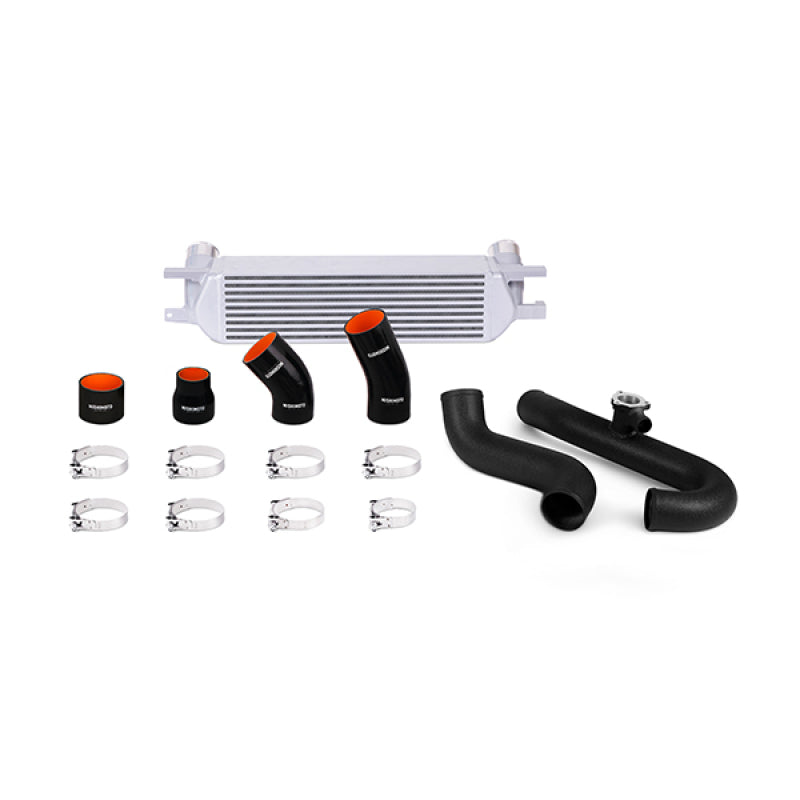 Mishimoto 2015 Ford Mustang EcoBoost Performance Intercooler Kit - Silver Core Wrinkle Black Pipes - T1 Motorsports