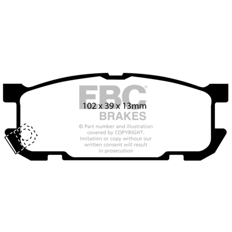 EBC Redstuff Brake Pads -  01-03 Mazda Miata MX5 1.8 (Sports Suspension) - Rear Brake Pads