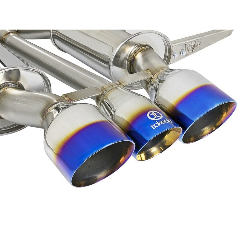 aFe Takeda 3in 304 SS Cat-Back Exhaust w/ Blue Flame Tips 2017+ Honda Civic Type R I4 2.0L (t)