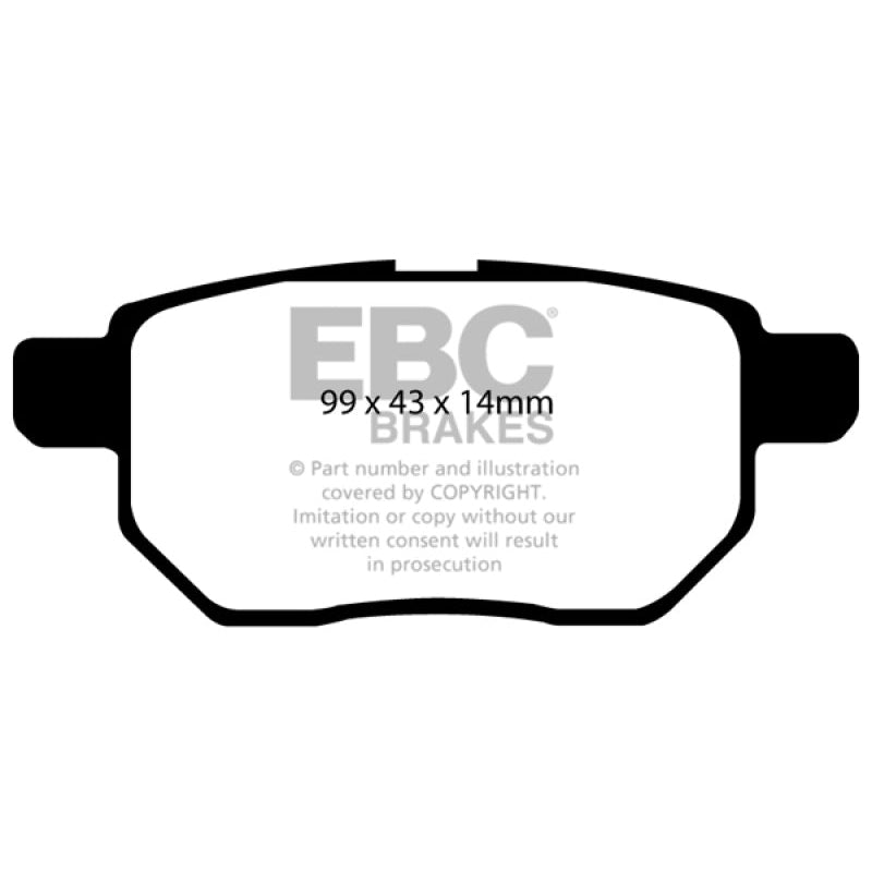 EBC Redstuff Brake Pads -  09-10 Pontiac Vibe 1.8 - Rear Brake Pads