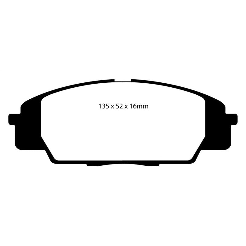 EBC Redstuff Brake Pads -  07-11 Acura CSX (Canada) 2.0 Type S - Front Brake Pads - T1 Motorsports