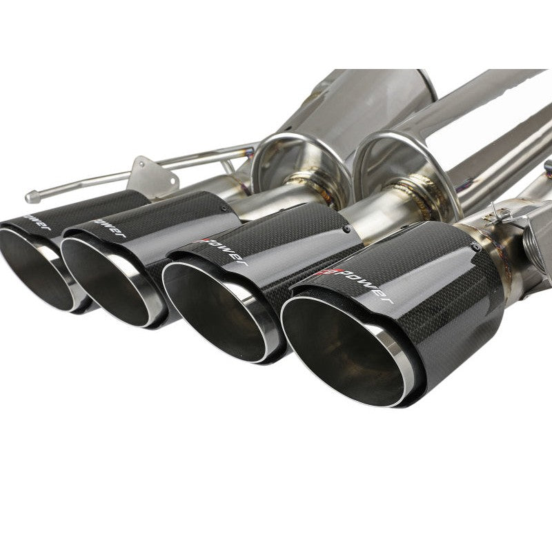 aFe MACH Force-Xp Axle-Back Exhaust System w/ Carbon Fiber Tips Chevrolet Corvette (C7) 14-19 6.2L