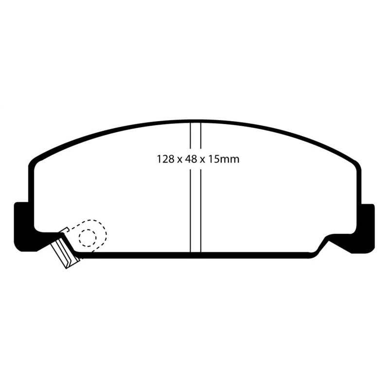 EBC Redstuff Brake Pads -  93-95 Honda Civic Coupe 1.5 DX - Front Brake Pads