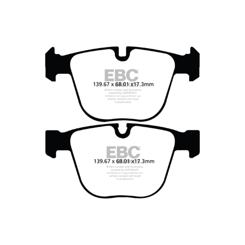 EBC Redstuff Brake Pads -  10+ BMW 535i 3.0 Twin Turbo GT (F07) - Rear Brake Pads