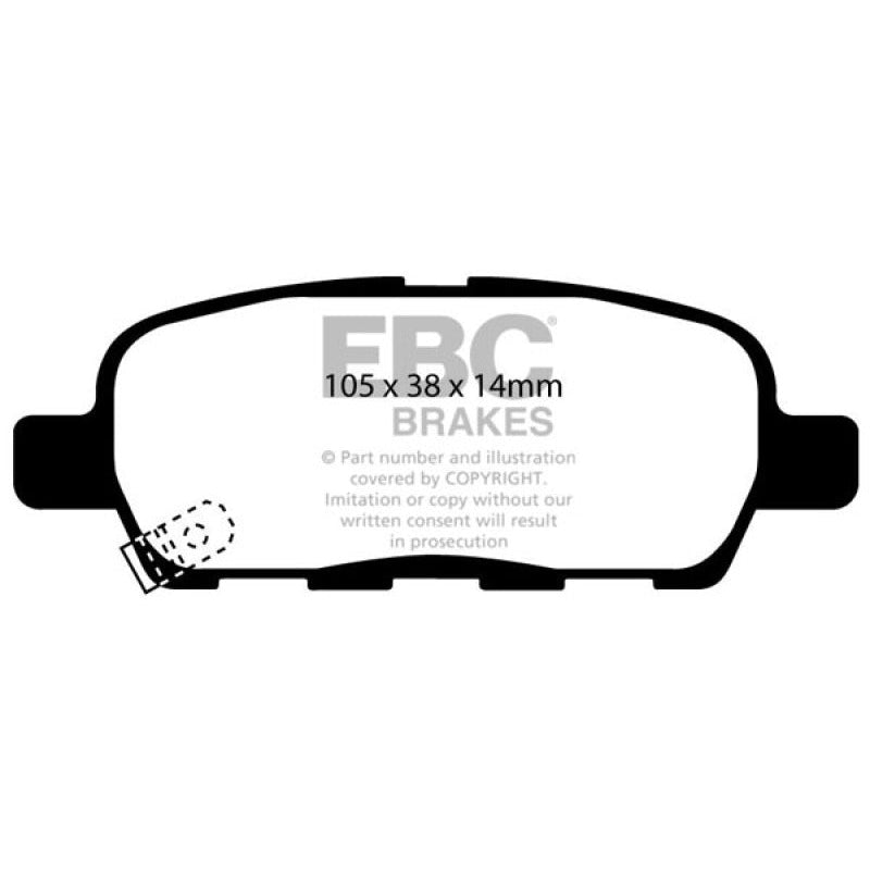 EBC Redstuff Brake Pads -  02 Infiniti G35 3.5 w/o DCS - Rear Brake Pads