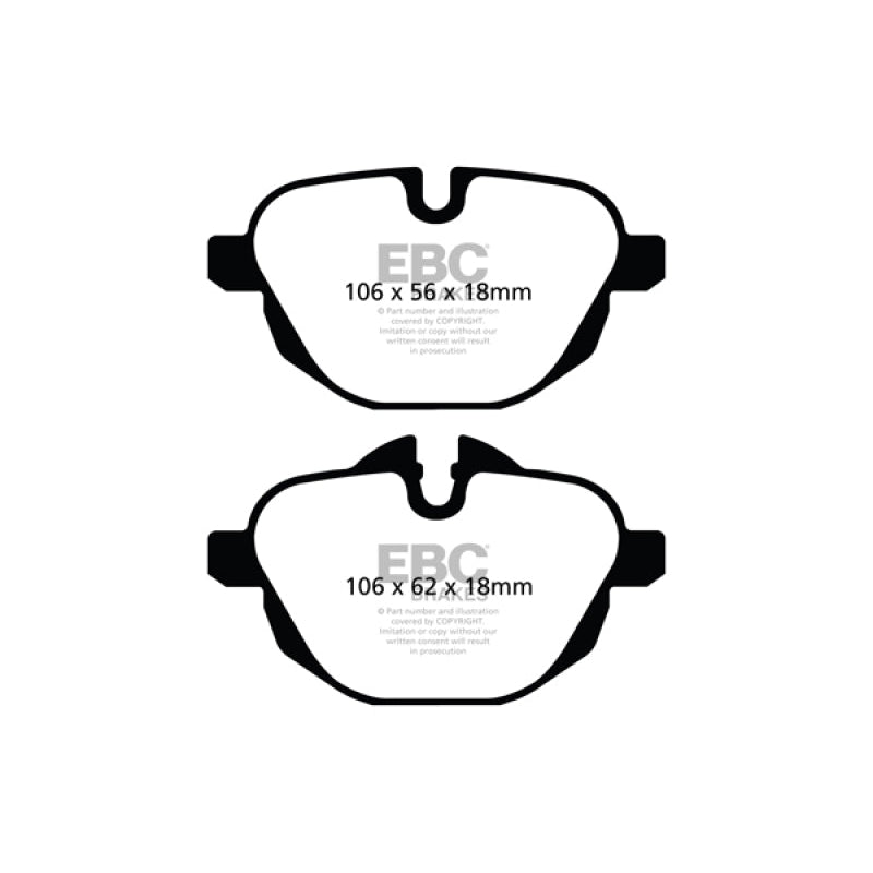 EBC Redstuff Brake Pads -  11+ BMW X3 2.0 Turbo (F25) - Rear Brake Pads