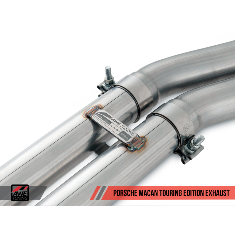 AWE Tuning Porsche Macan Touring Edition Exhaust System - Chrome Silver 102mm Tips