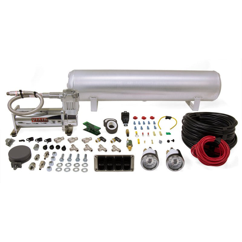 Air Lift 4-Way Manual Control System 100% Duty 1/4in Line 4 Gal. Tank.