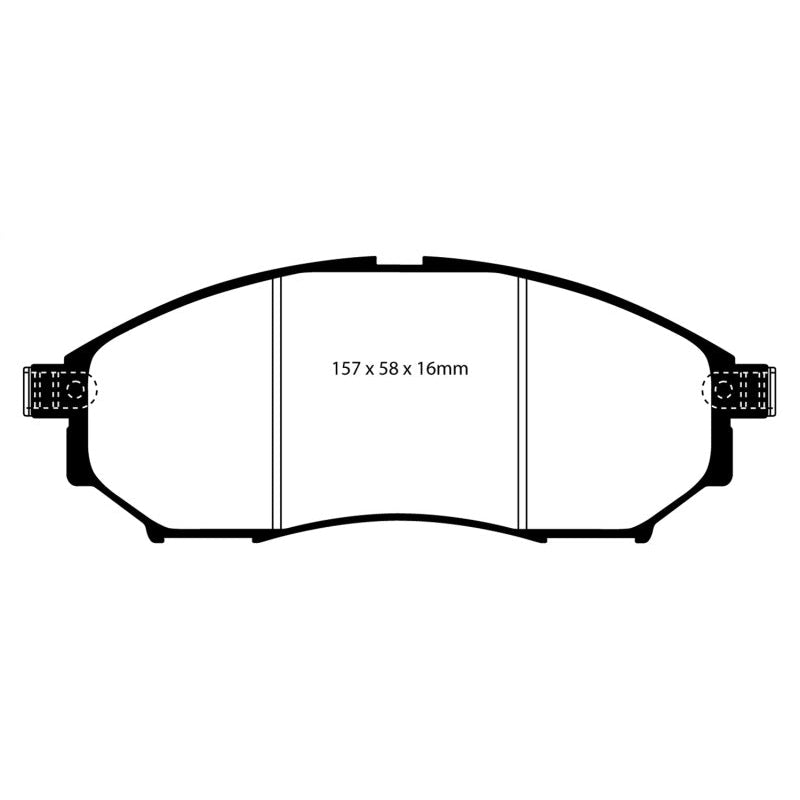 EBC Redstuff Brake Pads -  08-13 Infiniti EX35 3.5 - Front Brake Pads