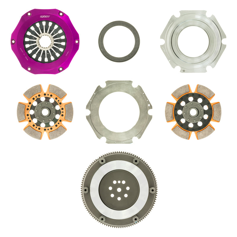 Exedy 96-06 Mitsubishi Lancer Evo (Gen 4-7) Hyper Twin Cerametallic Clutch Rigid Disc Pull Type - T1 Motorsports