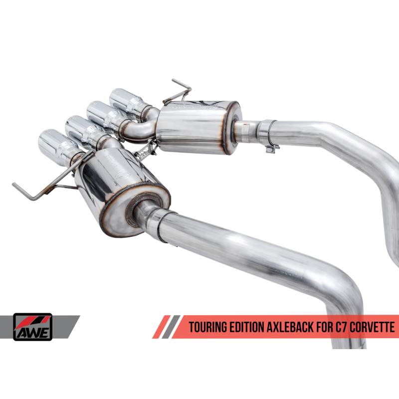 AWE Tuning 14-19 Chevy Corvette C7 Z06/ZR1 (w/o AFM) Touring Edition Axle-Back Exhaust w/Chrome Tips