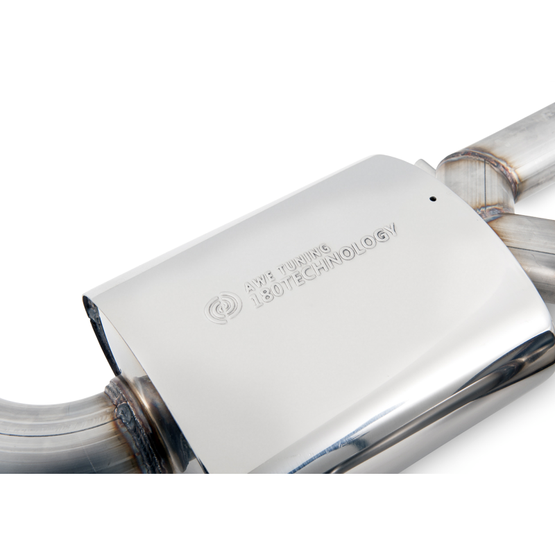 AWE Tuning Audi C7.5 A6 3.0T Touring Edition Exhaust - Quad Outlet Chrome Silver Tips - T1 Motorsports