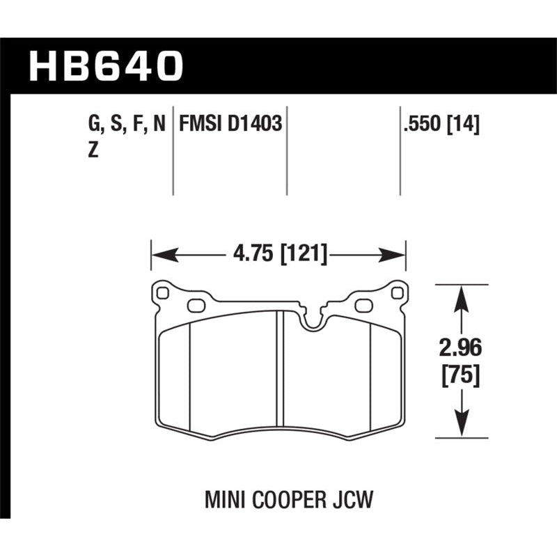 Hawk 14-15 Mini Cooper John Cooper Works Coupe HPS 5.0 Front Brake Pads - T1 Motorsports