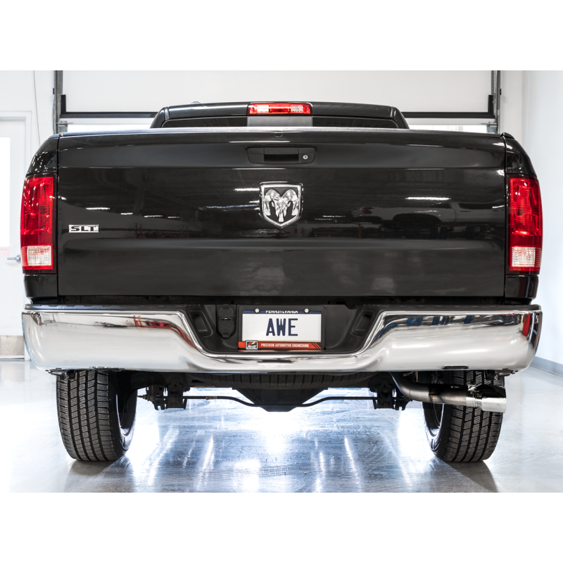 AWE Tuning 09-18 RAM 1500 5.7L (w/o Cutouts) 0FG Single Side Exit Cat-Back Exhaust - Chrome Tips - T1 Motorsports