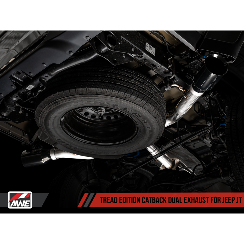 AWE Tuning 2020+ Jeep Gladiator 3.6L Trail-to-Tread (Single-Side) Conversion Kit w/Diamond Blk Tip